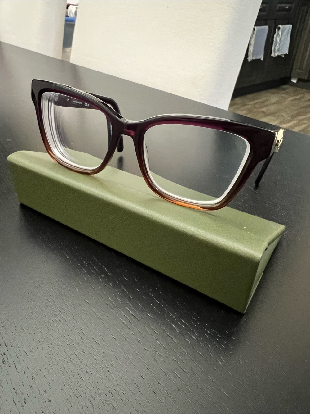 Classic Longchamp Cat Eye Women’s Frames - gradient purple to brown 53-17-140